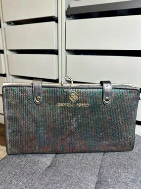 Kendra Scott Jewelry Travel Organizer Case Metallic Storage Zip Clutch